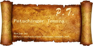 Petschinger Tessza névjegykártya